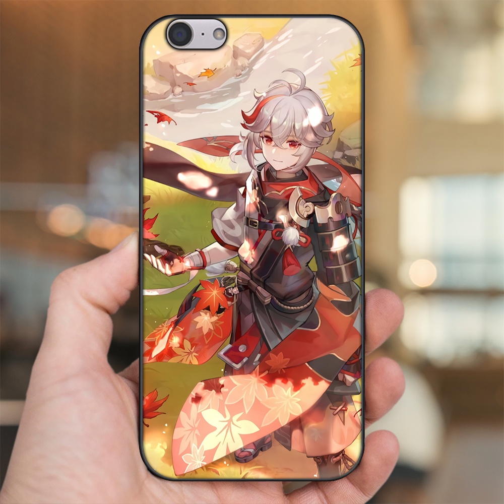 Ốp lưng Oppo A39, F3 Lite viền đen in hình Kazuha Genshin Impact