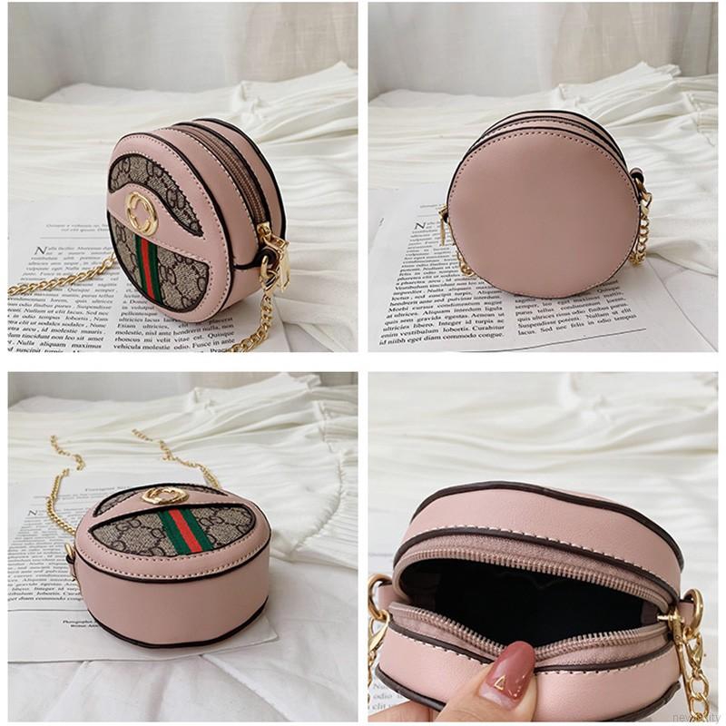 Túi đeo chéo da PU in hoa dễ thương cho bé gái