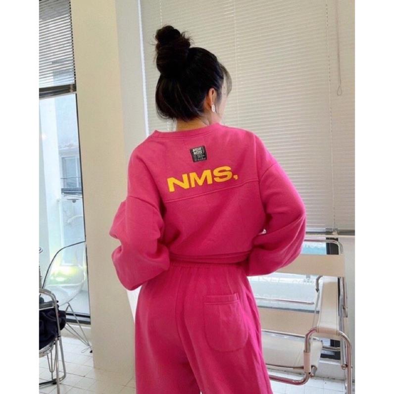 Bộ Nỉ Sweater Form Rộng Quần Ống Boom Kèm Áo Unisex Nam Nữ(Hàng Sẵn)