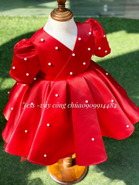 Elise , eve ,  vnxk... váy S đỏ và bé gái công chúa Đỏ sz 5
