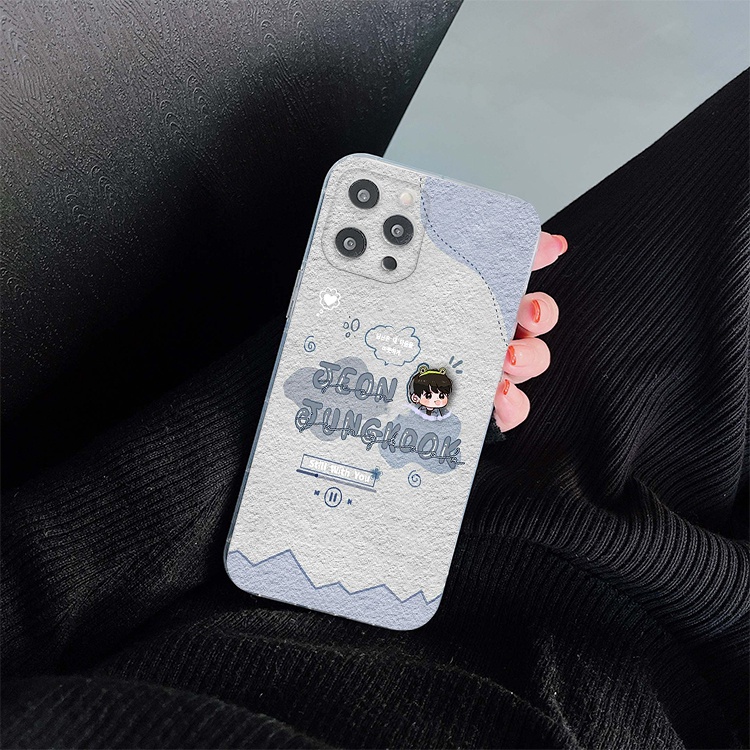 Ốp lưng ip Jeon Jungkook cho iPhone12 promaxXS XR nữ 8plus mềm 7Plus X XR Xs Max 6 6s BLUYMIN008