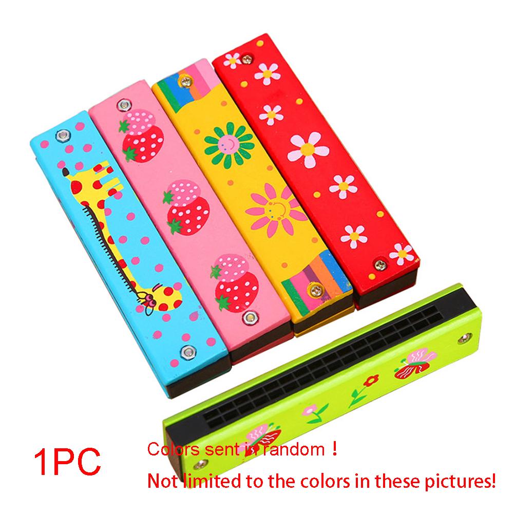 16 Holes Wooden Harmonica Early Education Musical Instruments for Baby Beginner