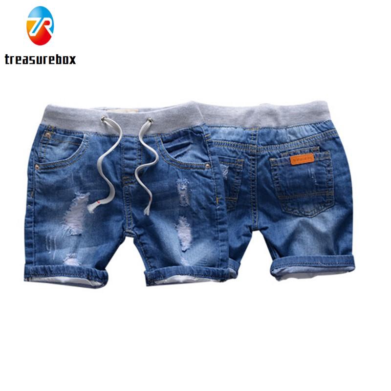 Quần Short Denim Lưng Cao Cho Bé Trai / Gái (3-9 Tuổi)