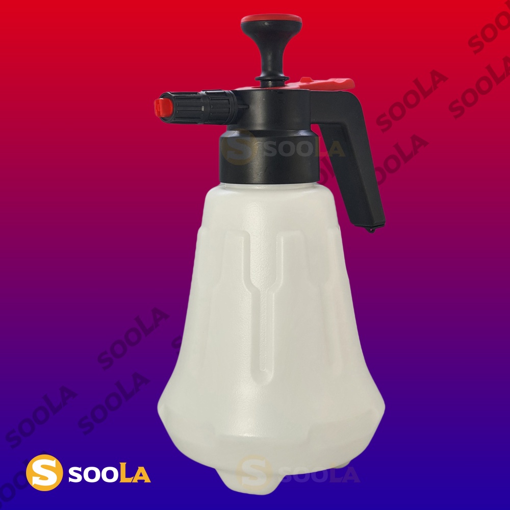 Bình xịt bọt tuyết rửa xe cầm tay 2.0 lít áp lực, loại dày nhựa HDPE tốt, cao cấp, sử dụng ngay tại nhà.