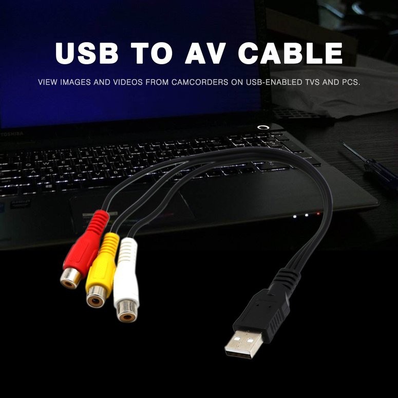 Cáp Chuyển Đổi Âm Thanh Từ Usb A Sang 3 Rca Av A / V Tv 3rca