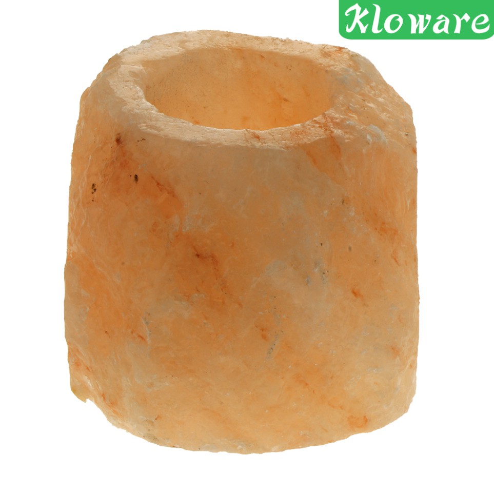Giá Đỡ Đèn Cầy Đá Muối Himalayan Màu Cam Tự Nhiên