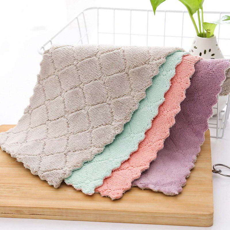 MICROFIBER Khăn Lau Chén Dĩa Bằng Sợi Nhỏ Siêu Thấm Hút Tiện Dụng Cho Nhà Bếp