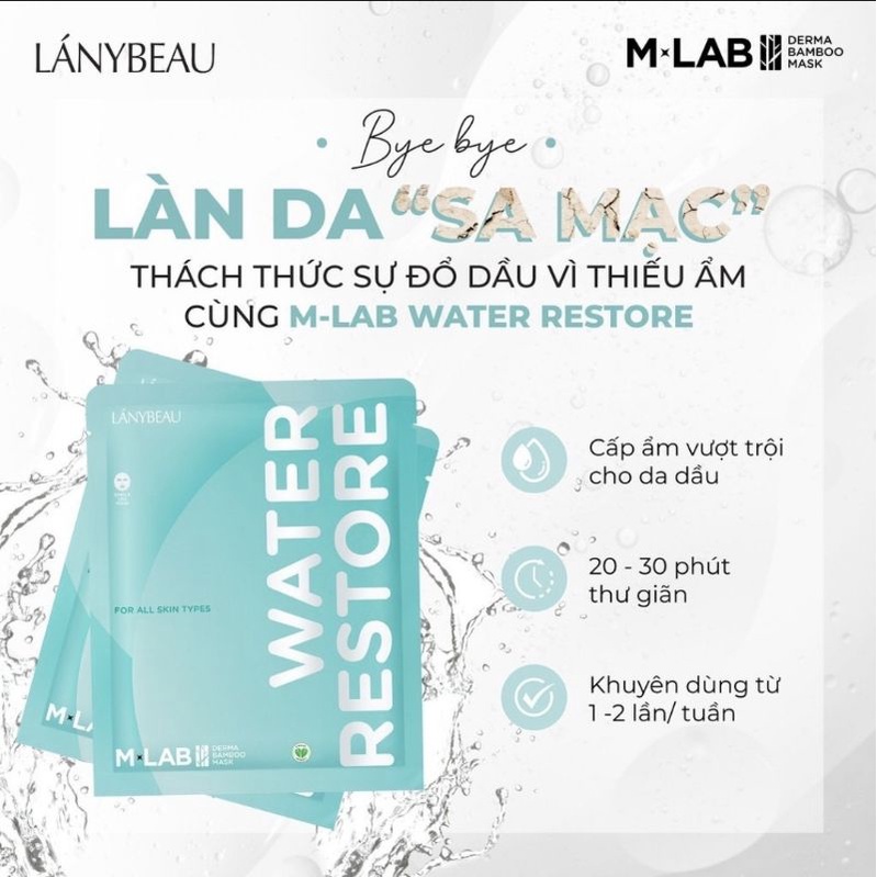 ⭐Mặt Nạ Mlab Sợi Tre CẤP ẨM, TRẮNG DA, KIỀM DẦU, Dưỡng Da Mịn Màng, Trắng Sáng Chính Hãng 100%⭐