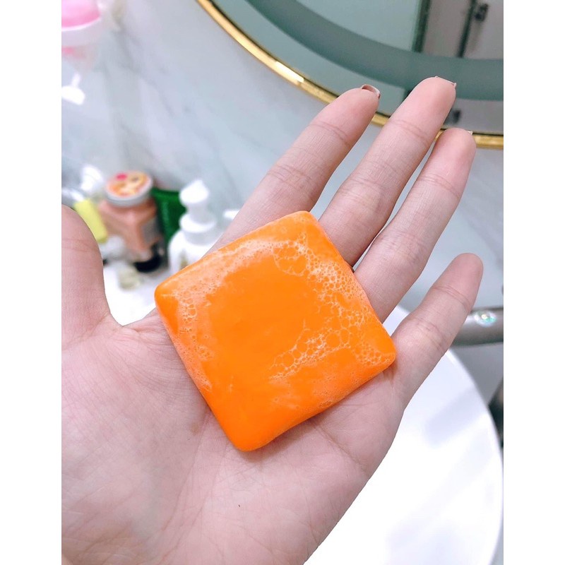 Xà phòng nghệ cam thái lan chính hãng làm chất bã nhờn, sáng da, giảm mụn trứng cá