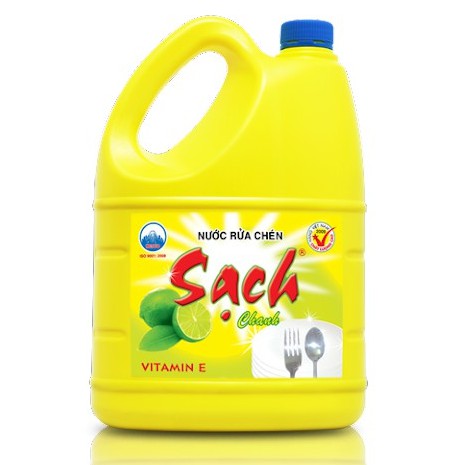 Can Nước rửa chén Net 4kg Sạch Vitamin E hương Chanh