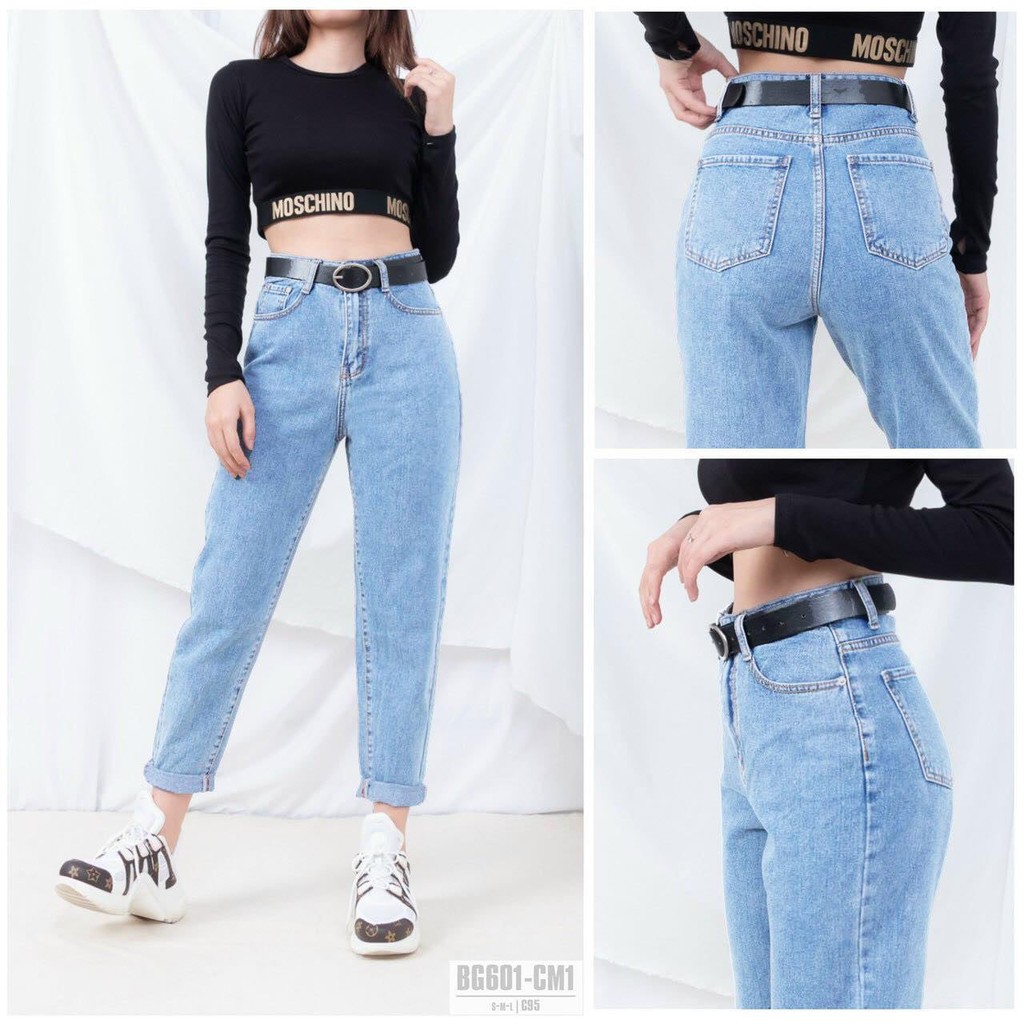 Quần Jean Baggy nữ cạp cao Ulzzang ⚡️Form Siêu Đẹp