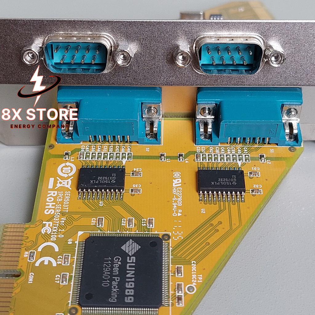 Card chuyển PCI sang 2 cổng RS232  Chipset SUN1989