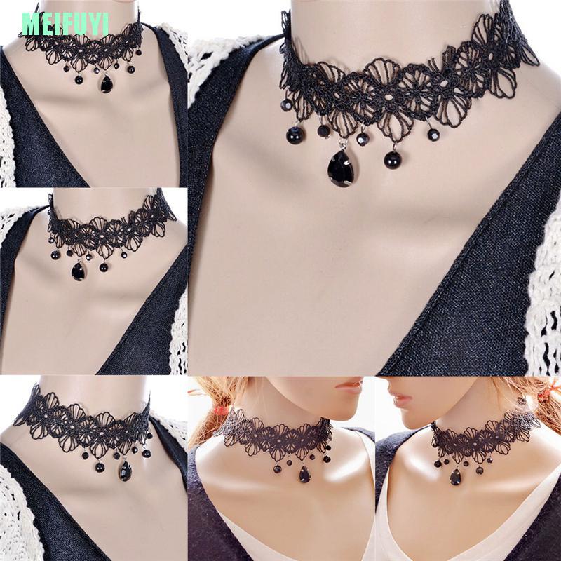 Vòng Cổ Choker Ren Hoa Phong Cách Retro Gothic
