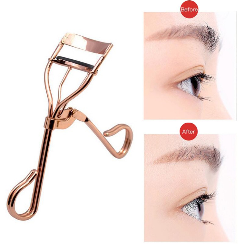 Kẹp uốn mi phù hợp với mọi dáng mắt thiết kế tay cầm đôi chắc tay dễ dàng sử dụng