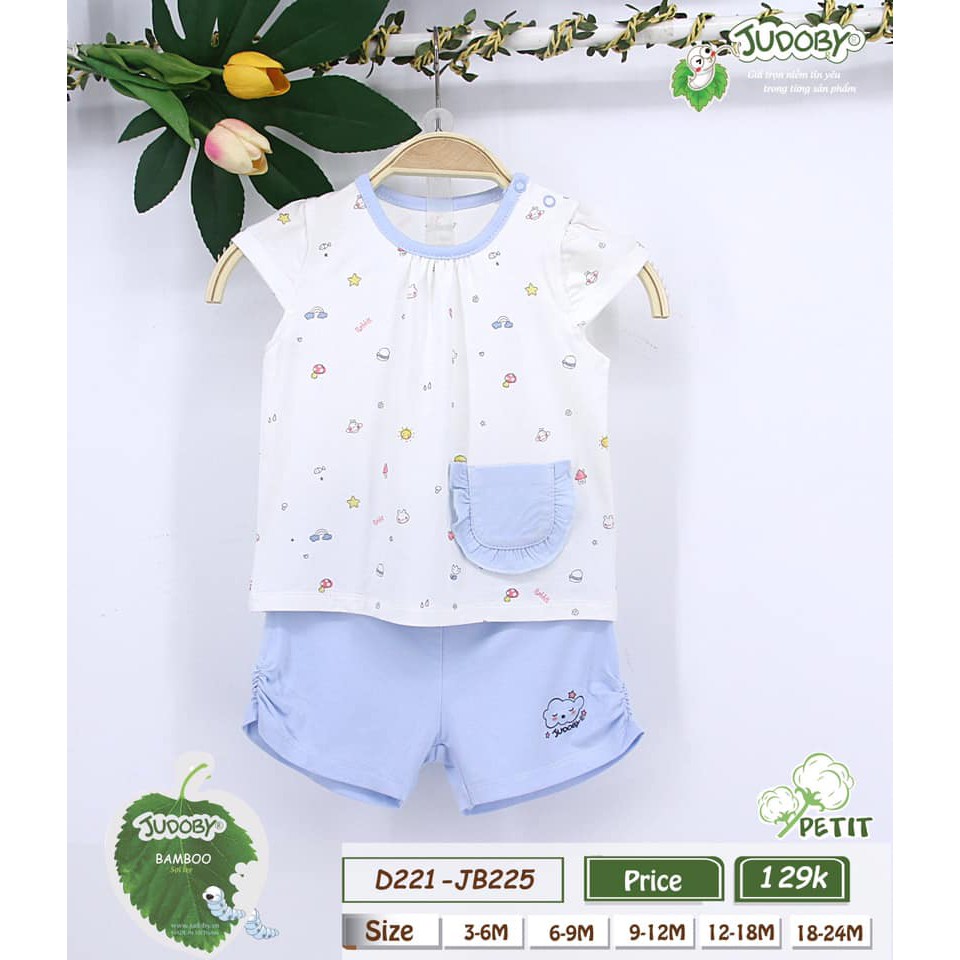 JB225 BỘ CỔ TRÒN PHỐI TÚI JUDOBY (3-24M)