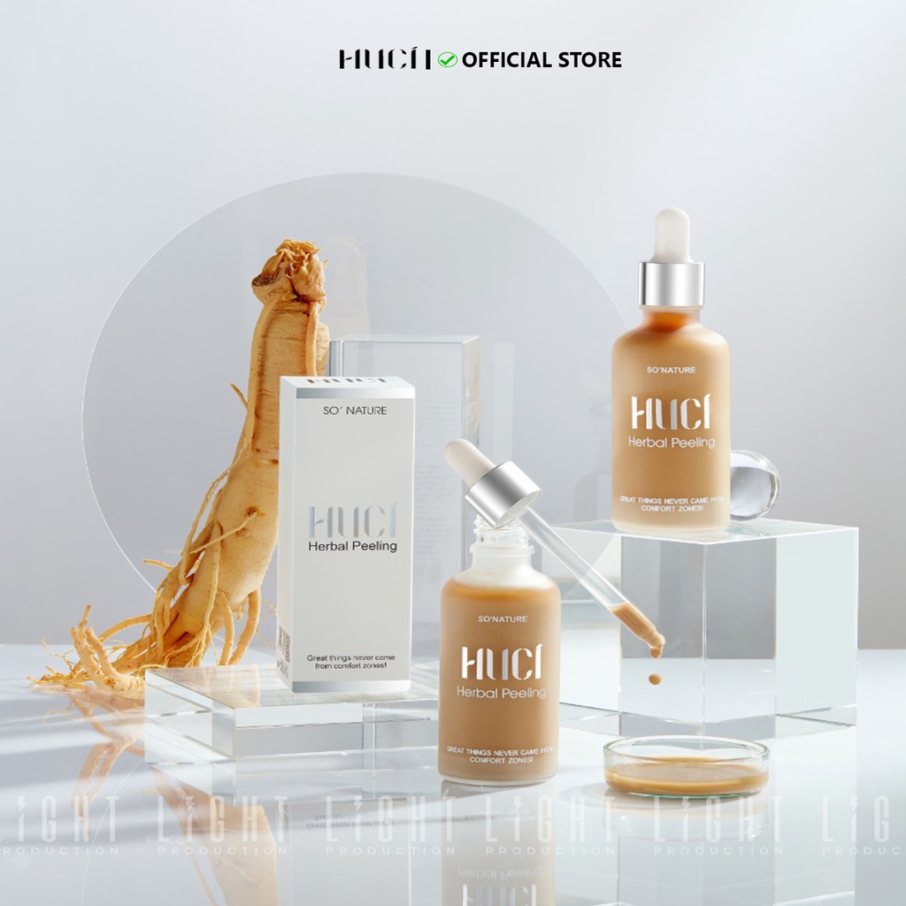 Tinh Chất HUCI Herbel Peeling ❤️[ CHÍNH HÃNG ] ❤️ Xóa Mụn Thâm, Chân Nám Tàn Nhang, Sẹo Rỗ Nâu Lăm, Se Khít Lỗ Chân Lông