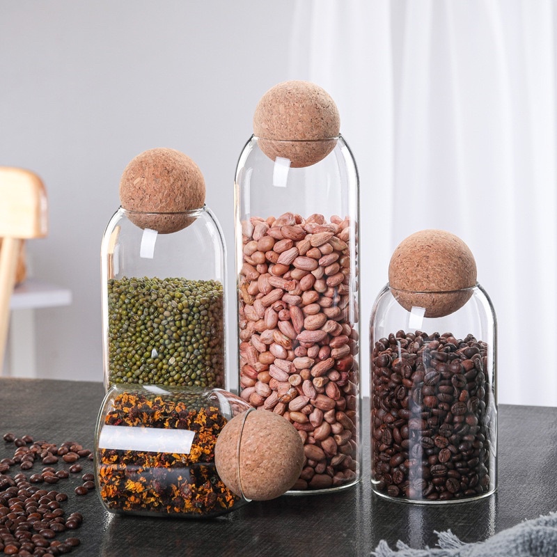 Hũ thuỷ tinh để cafe, decor, để đồ khô