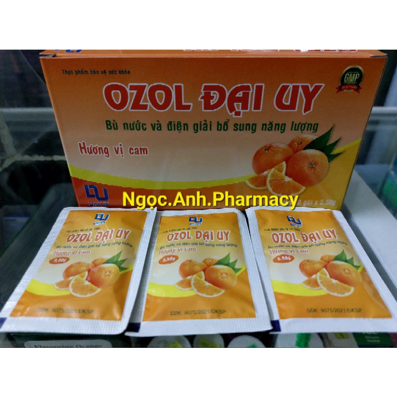 Bù nước và điện giải bổ sung năng lượng OZOL ĐẠI UY (gói hương vị cam)