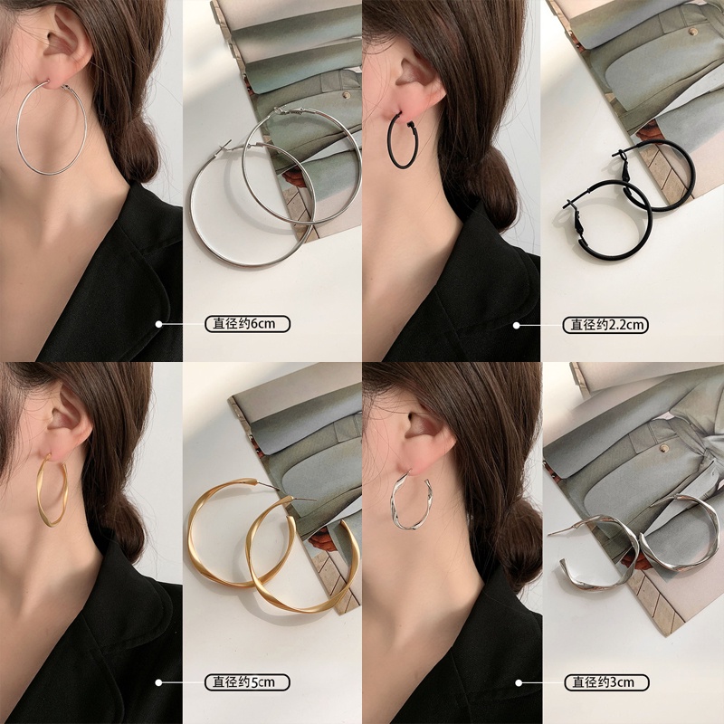 Khuyên Tai Tròn Lớn Thanh Lịch