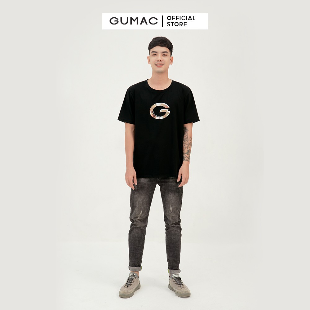 Áo thun nam in chữ G GUMAC phong cách basic, năng động ABB379 | BigBuy360 - bigbuy360.vn