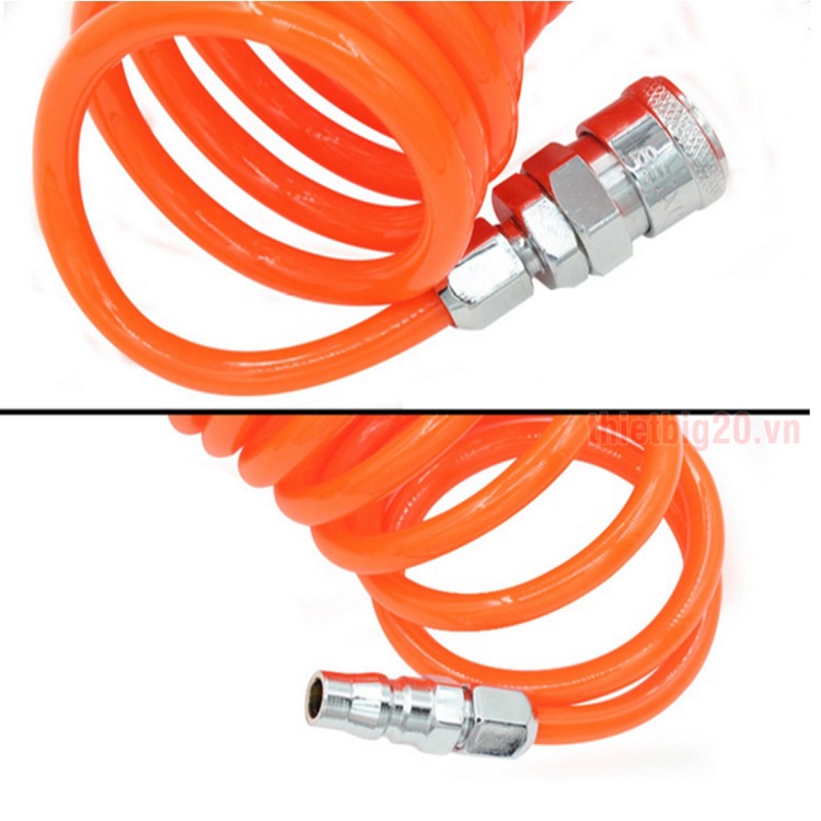 Dây hơi lò xo - Dây khí nén ruột gà co giãn - Dài 6m/9m/15m
