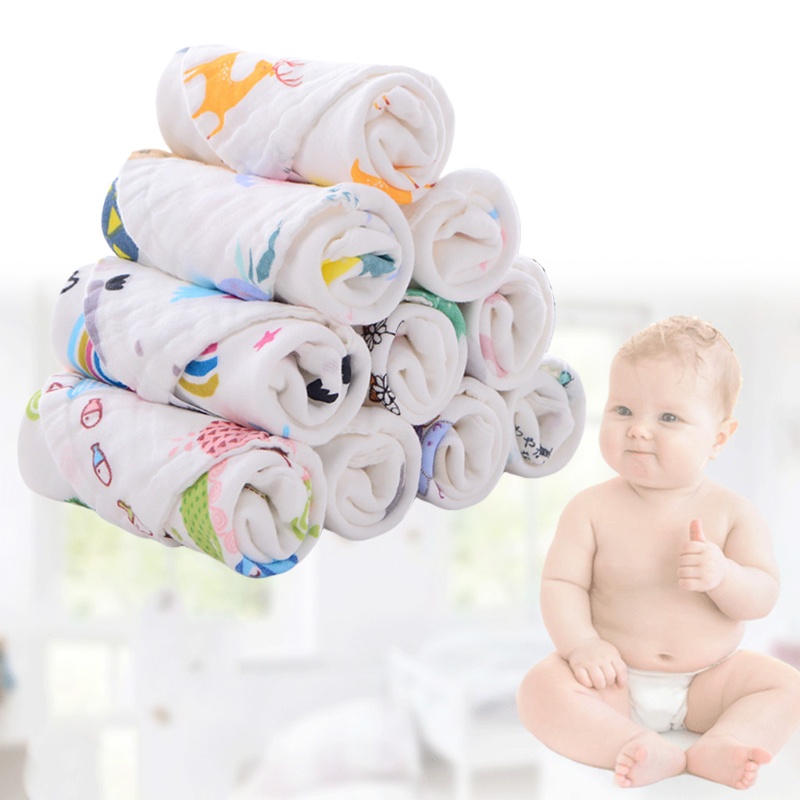 Bộ 6 Yếm Ăn Mềm Mại Thấm Hút Tốt Cho Bé