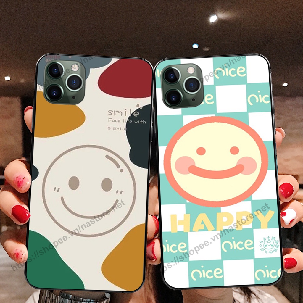Ốp lưng Iphone 12 -IPHONE 12 PRO-IPHONE 12 MINI-IPHONE 12 PRO MAX mặt cười, họa tiết caro đơn giản đẹp cute