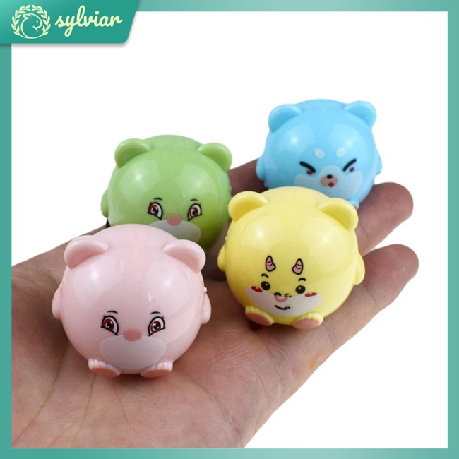 [sylviar] Đồ Chơi Xe Kéo Lùi Mini Kiểu Hoạt Hình Động Vật Dễ Thương Dùng Trong Nhà Ngoài Trời