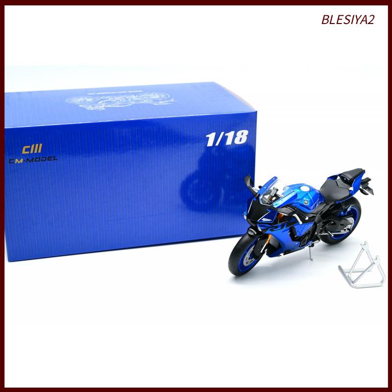 Blue 1/18 Motorcycle Bike Model Yamaha YZF-R1 Motorbike Gift w/ Display Box