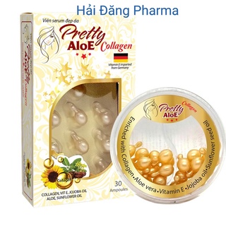Viên Bôi tái táo da Pretty Aloe Collagen. Dưỡng da, giảm thâm n.ám, t.à.n nhang, m.ụ.n trứng cá, da khô, nứt nẻ.