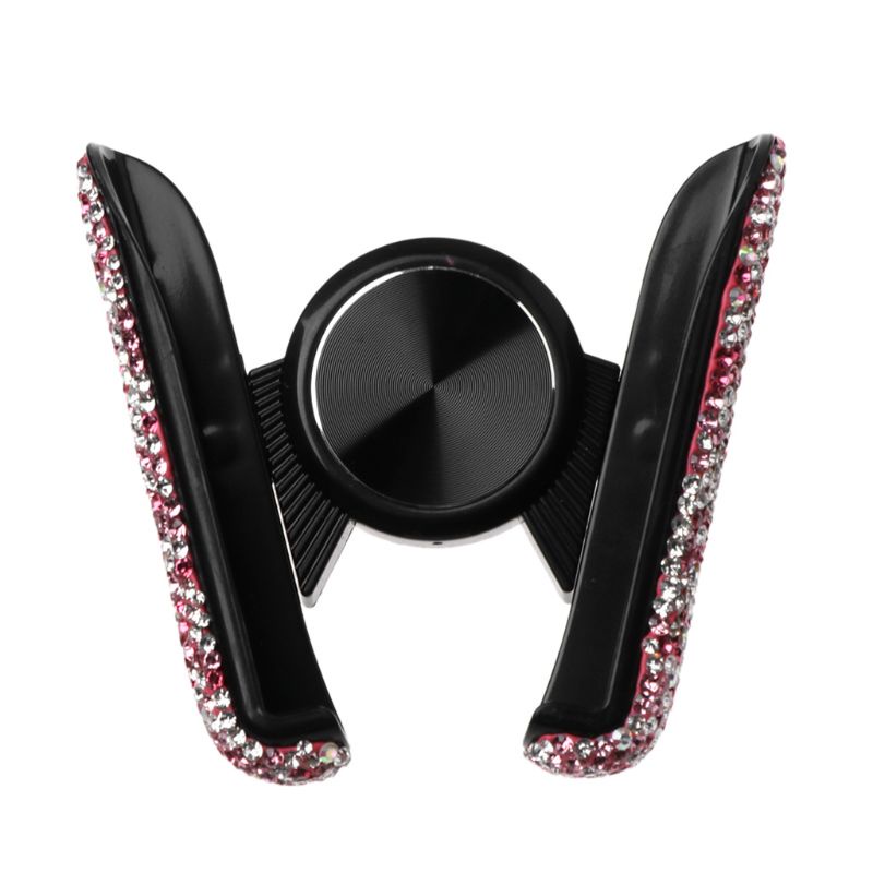 Giá Đỡ Điện Thoại Gắn Điều Hòa Xe Hơi Xoay 360 Độ Đính Đá Sang Trọng