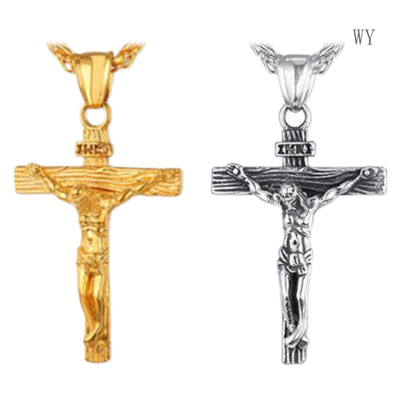 Vòng cổ Bằng Thép Không Gỉ Mặt Thánh Giá Thời Trang Cho Nam