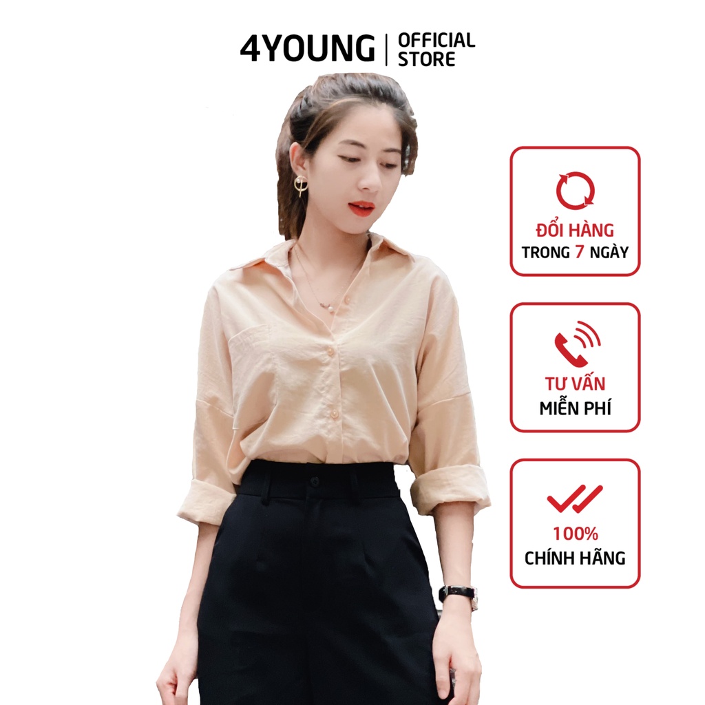 Áo sơ mi nữ tay dài yummyfashion1 đồ công sở A130