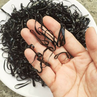 Túi zip 100g thun cột tóc đen cở trung (0.2×3cm)