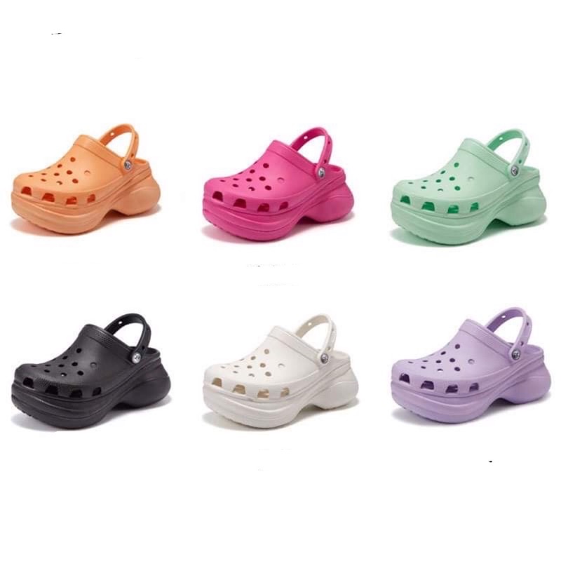 Dép sục cross đế cao màu tím 8 cm hàng od