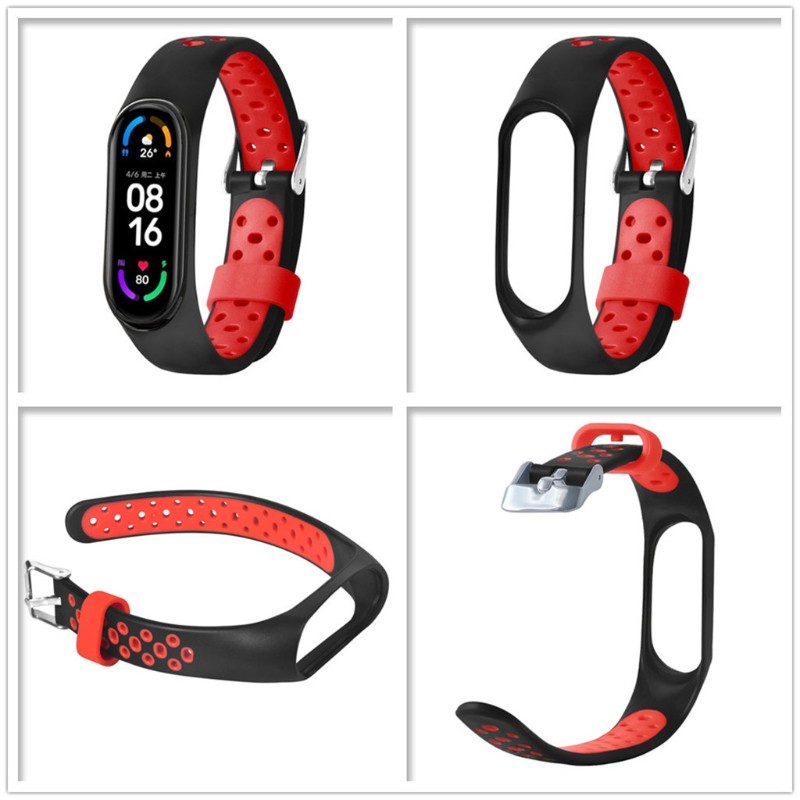 Dây Đeo Thay Thế Chất Liệu Silicon Màu Trơn Cho Xiaomi Mi Band 6 / 5