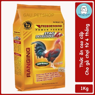Thức ăn hỗn hợp cho gà đá Thunder Bird Stag Developer 4+ 1kg - gau.petshop