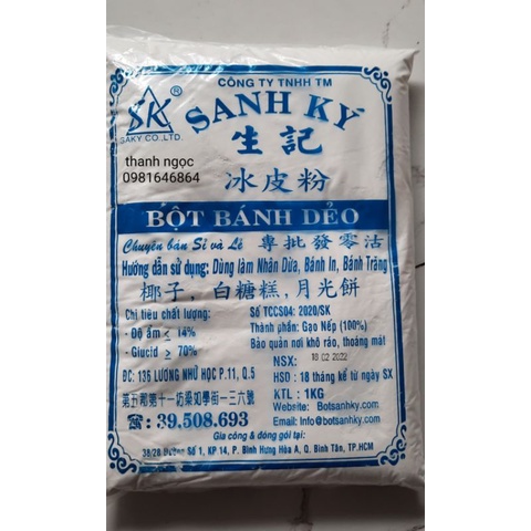bột bánh dẻo xanh sanh ký 1kg
