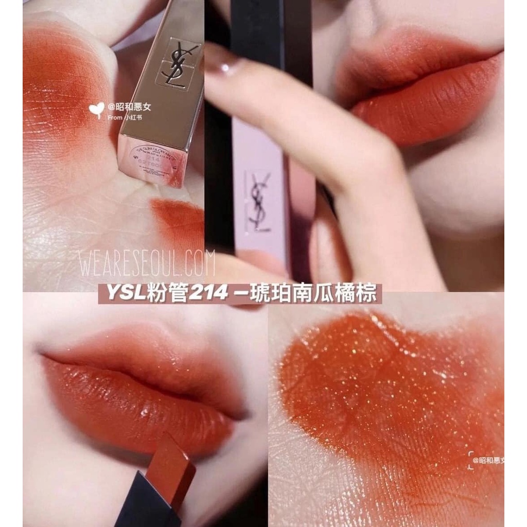 Son YSL Rougre Pur Couture The Slim, Son YSL Rouge Volupte Shine hàng chính hãng