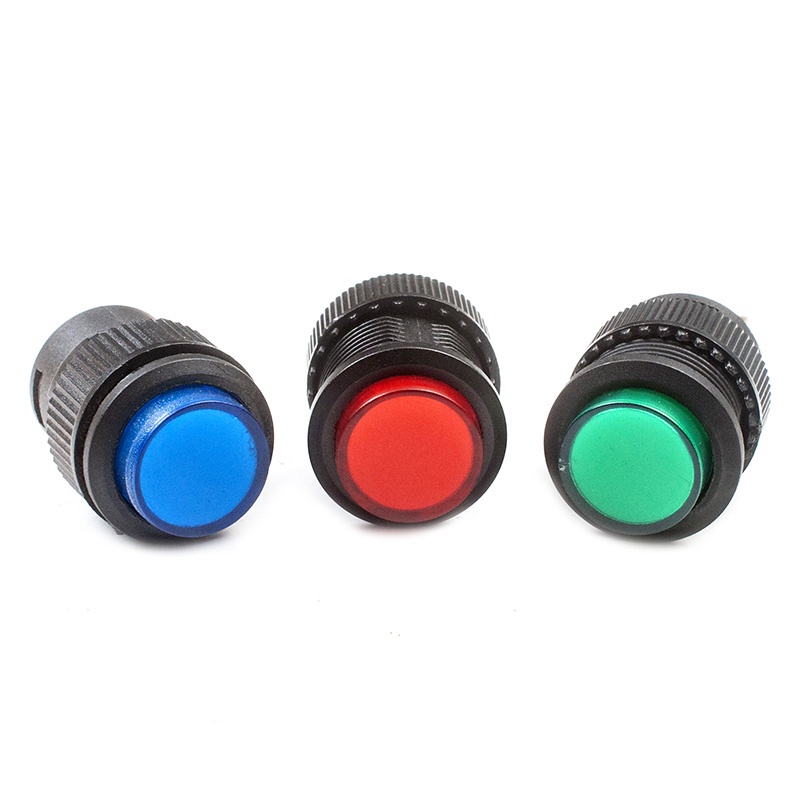 Hàng có sẵn * R16-503AD R16-503BD Tròn 15A / 250V Tự khóa / Không khóa có công tắc nút nhấn LED Đỏ /