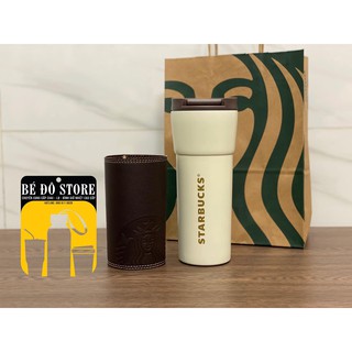 Bình giữ nhiệt Starbucks kèm túi da