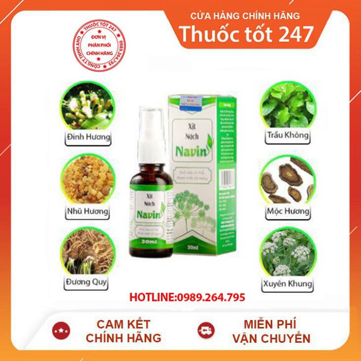 ✅Xịt Nách Navin [Freeship] ❤️ - Hết mùi dứt điểm - Khô thoáng vùng da dưới cánh tay