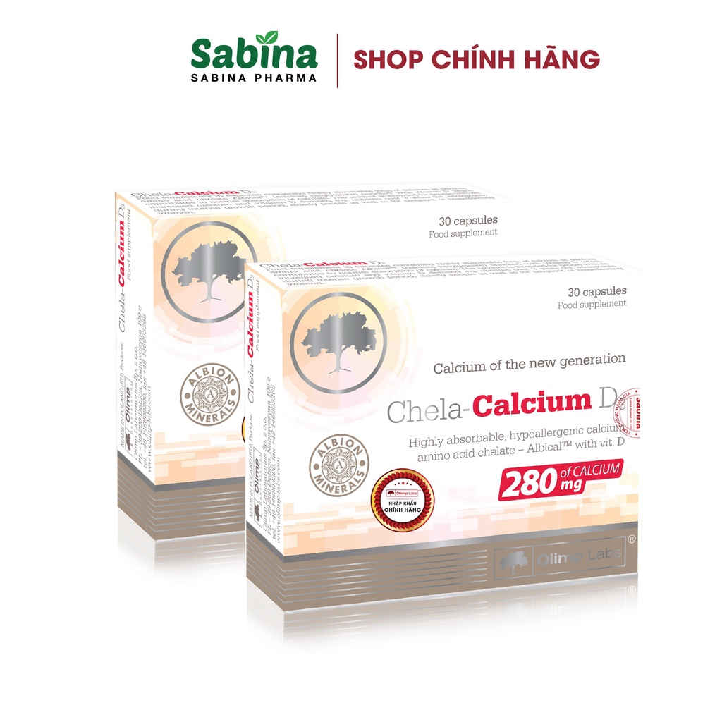 Chính Hãng- Combo 2 hộp Chela Calcium D3 Canxi mẹ bầu và trẻ Hỗ trợ bổ