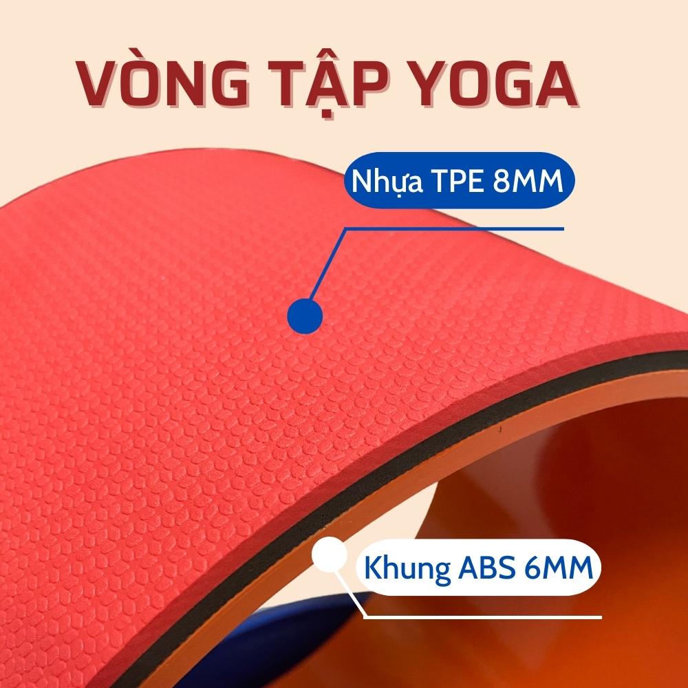 Vòng Tập Yoga Huy Bạt 20cm Bảng Lưng Chống Lật Nhựa Abs Dày Chịu Lực Tới 200kg Đệm Tpe Dày 8mm Êm Ái