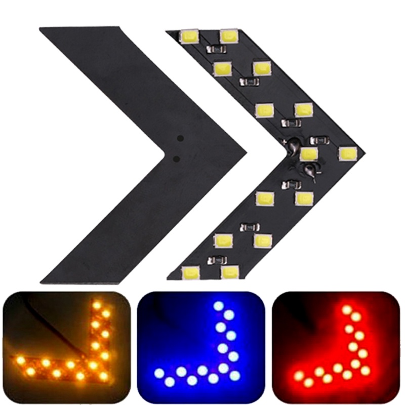 Đèn led 14smd 12v Hình Mũi Tên Xi Nhan Gắn Kính Chiếu Hậu Xe Hơi