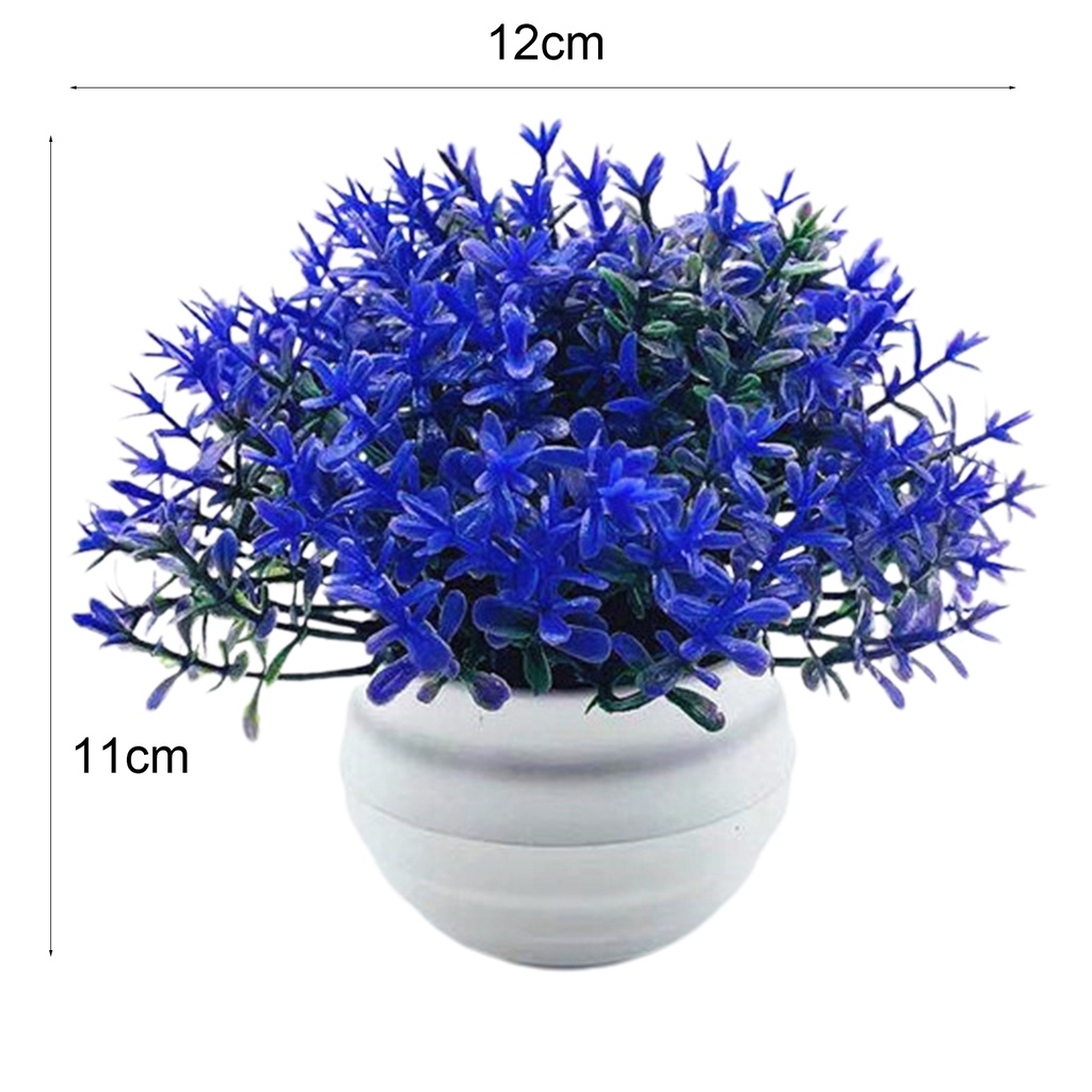 Set chậu cây nhân tạo bằng nhựa trang trí nhà ở bàn làm việc tươi mát hoa