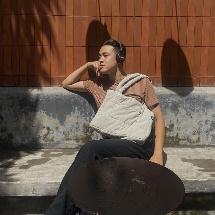 Túi TOTE trần bông kẻ caro - túi đeo chéo local brand SLYOUR