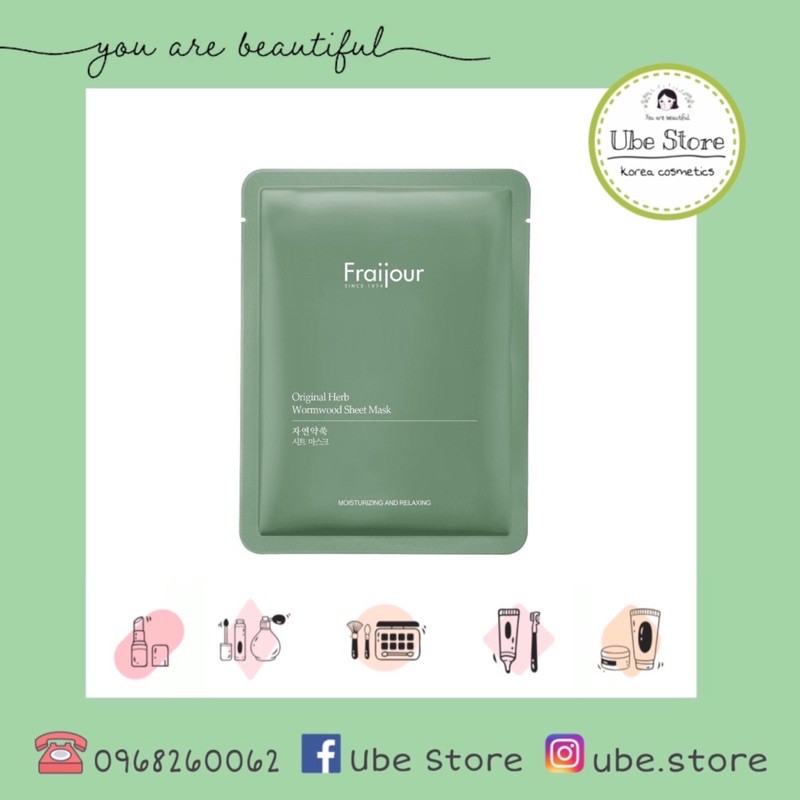 MẶT NẠ FRAIJOUR ORIGINAL HERB WORMWOOD SHEET MASK