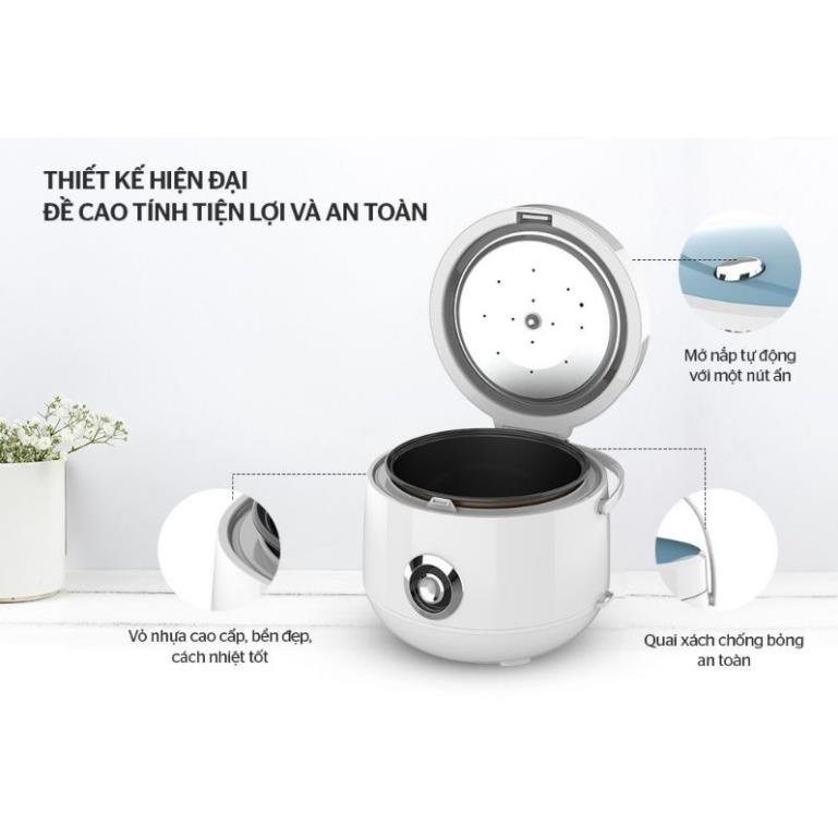 NỒI CƠM ĐIỆN SUNHOUSE 1,8 lít SUNHOUSE SHD8606 màu trắng, hàng chính hãng bảo hành 12 tháng