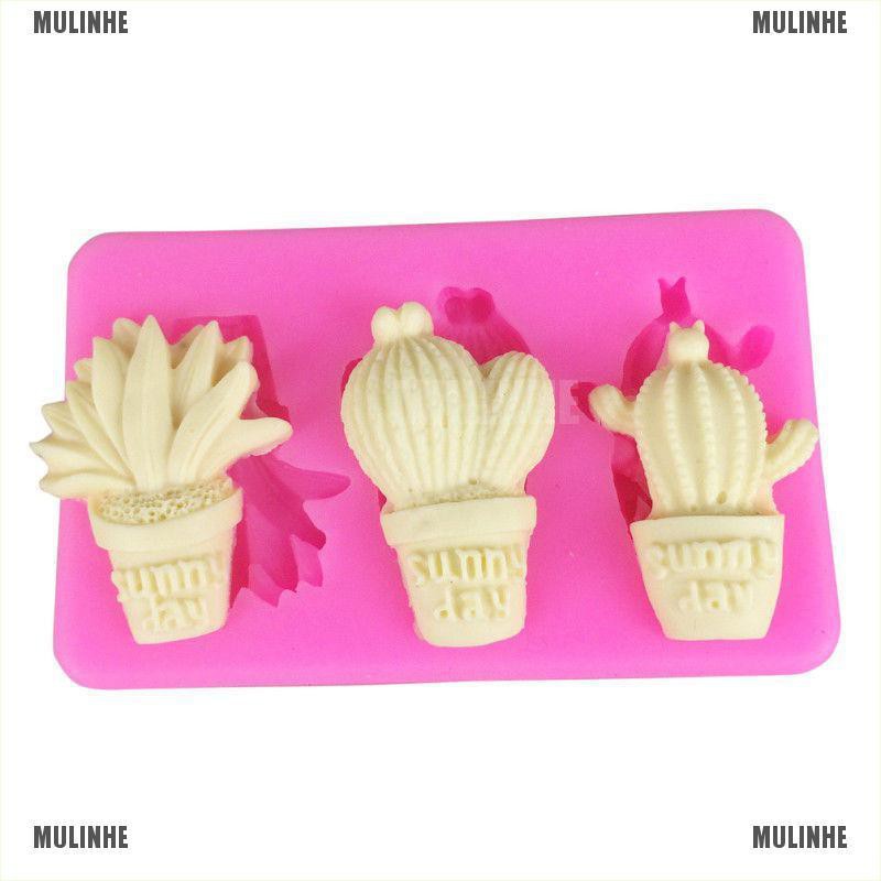 Khuôn Silicone Làm Bánh Hình Cây Xương Rồng DIY